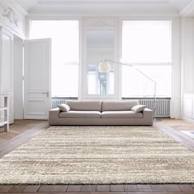 The Rug Shop UK Beige Abstract Modern Stain-Resistant Easy to Clean Rug, W: 160 cm, L: 230 cm