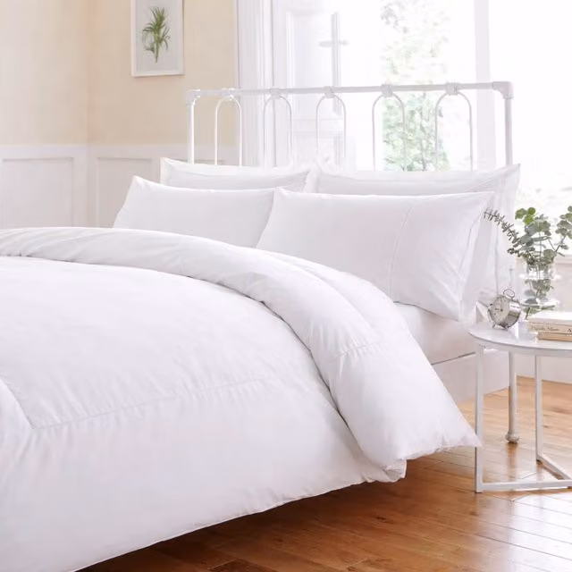 Martex White Polycotton Duvet Cover and Pillowcase Set, W: 140 cm, L: 200 cm