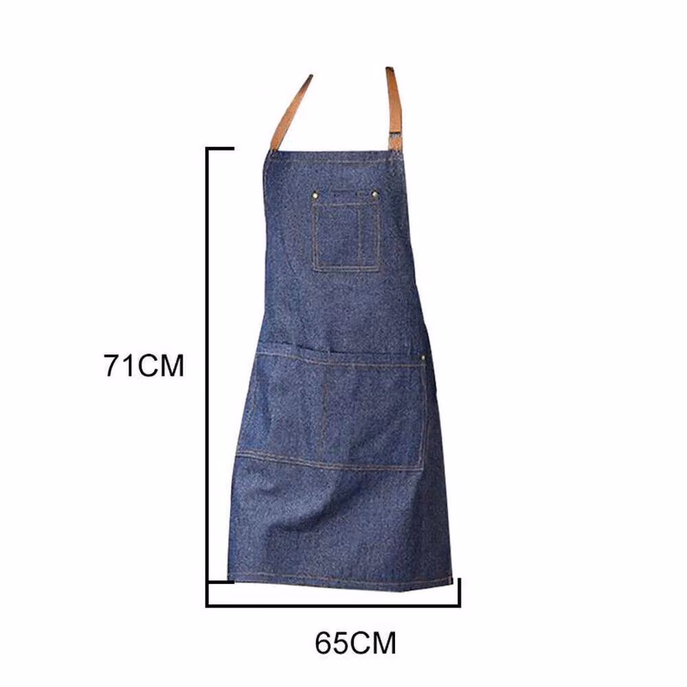 SPETLEK Blue Denim Bib Apron for Adults, W: 100 cm, H: 60 cm – 2