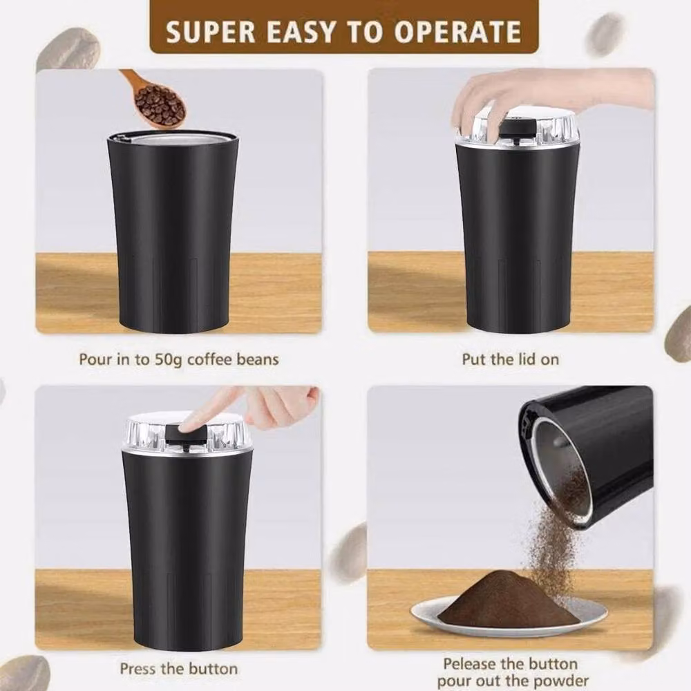FLAVORA Electric Blade Coffee Grinder for Beans, Nuts and Spices in Black – 4