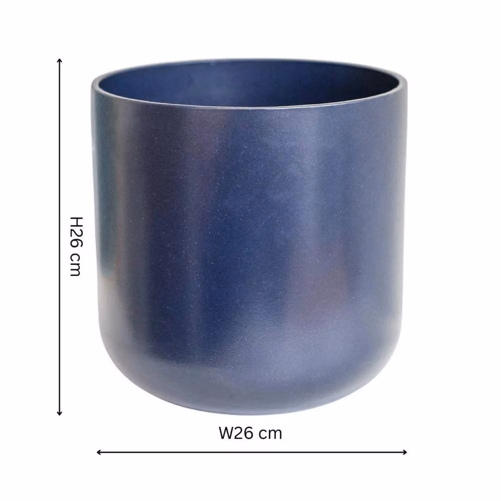 Lemon Pavilion Lisbon Ceramic Planter, Blue, W: 26 cm, D: 26 cm, H: 26 cm – 3
