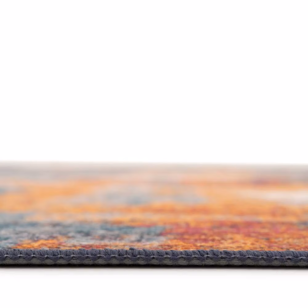 Kukoon Abstract Blue and Multicolour Soft Area Rug for Living Room, Bedroom or Hallway, W: 60 cm, L: 240 cm – 4