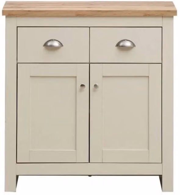 PAWNORA Classic 2 Door Living Room Sideboard in Beige Oak Finish