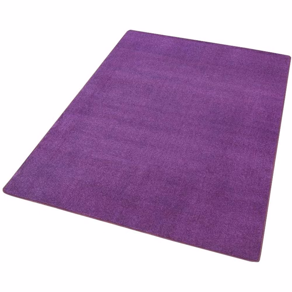 THE RUGS Uni Colours Modern Plain Round Polypropylene Area Rug in Purple, Diameter: 133 cm – 3