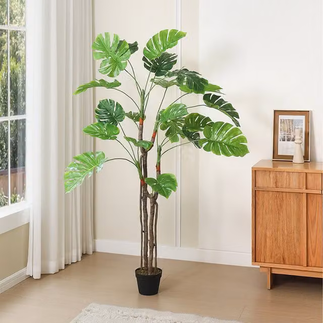 Komore Artificial Monstera Deliciosa Green Tree, H 170 cm x W 18 cm