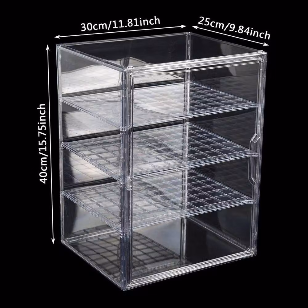 FLAVORA 4-Tier Clear Acrylic Figure Display Case, W/D/H: 40.0 x 25.0 x 25.0 cm – 2