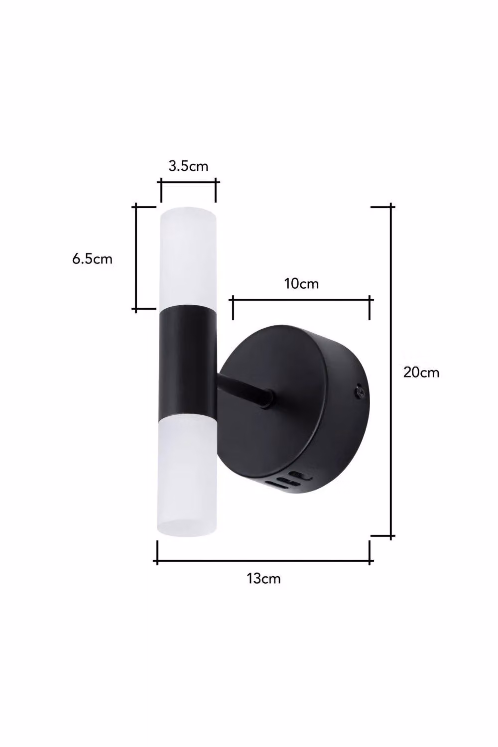 BHS Lighting Lois Modern Up and Down Cylinder Wall Light in Black – 3