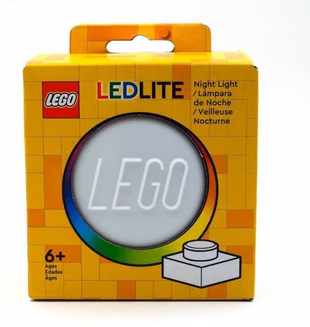 IQ Lego Iconic 1x1 Plate Silicone LED Colour Changing Night Light, White and Multicolour – 4