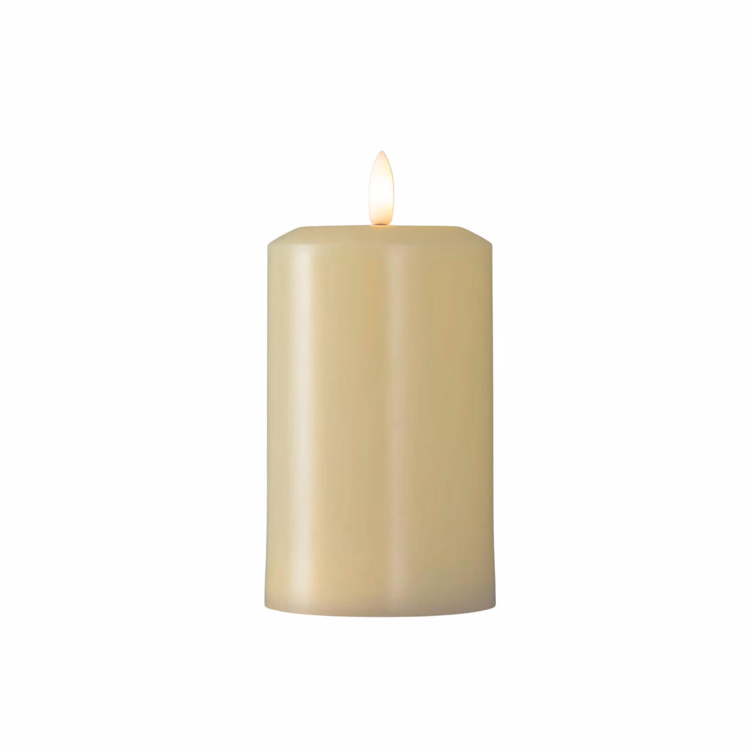 Samuel Alexander Cream Flickering Flameless LED Pillar Candle, Height: 15 cm – 3