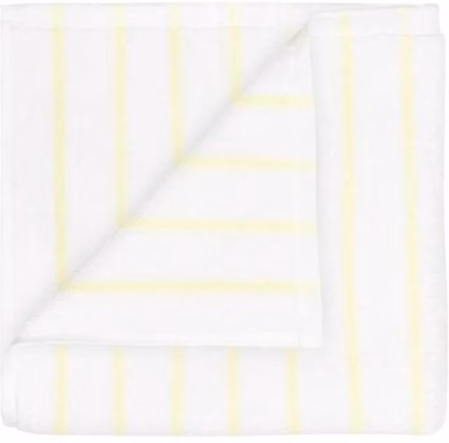 Blomus ARTO Set of 2 Fluffy Cotton Terry Guest Towels, White and Yellow, W: 30 cm x H: 50 cm