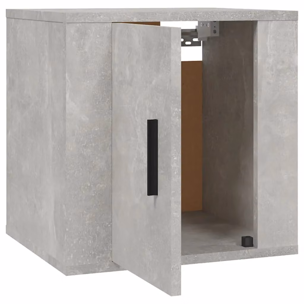 Berkfield Home Wall Mounted TV Cabinets, 2 Piece Set, Concrete Grey, W: 40 cm, D: 34.5 cm, H: 40 cm – 2