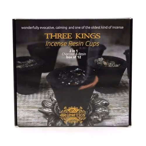 Ancient Wisdom Three Kings Resin Cups, Box of 12, Black – 1