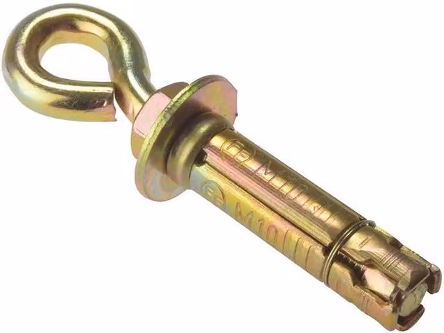 Forgefix M12 Galvanised Eye Bolt in Gold