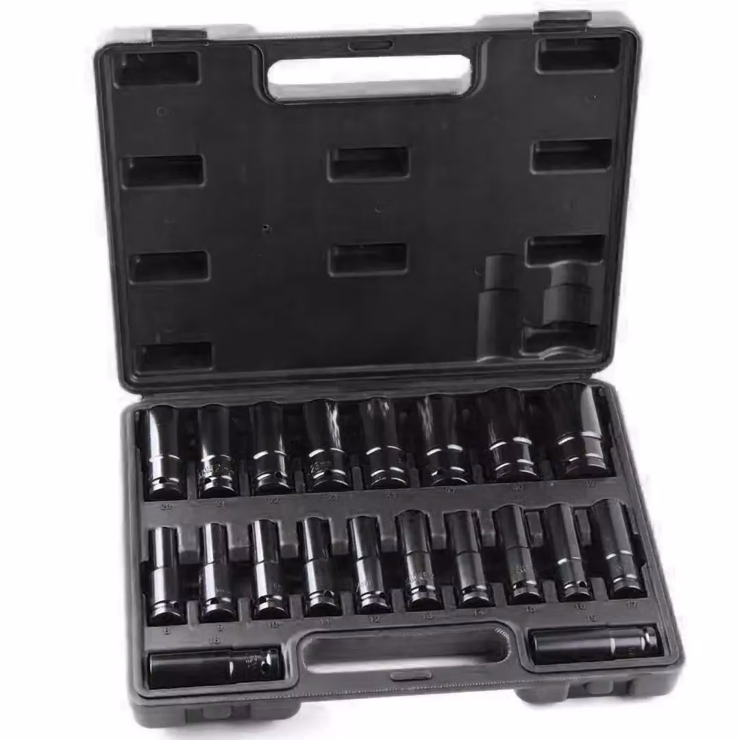 SPETLEK 20-Piece Deep Impact Socket Set, 1/2 inch Drive, Black Steel – 3