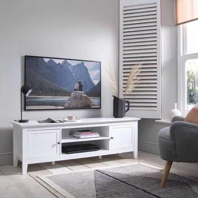 Noa and Nani Modern White Matt TV Unit