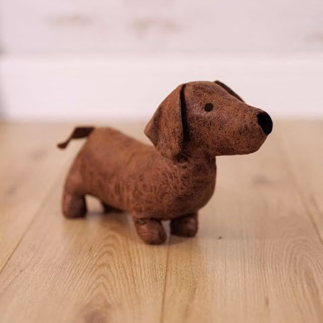 Marco Paul Brown Textile Sausage Dog Door Stop – 1