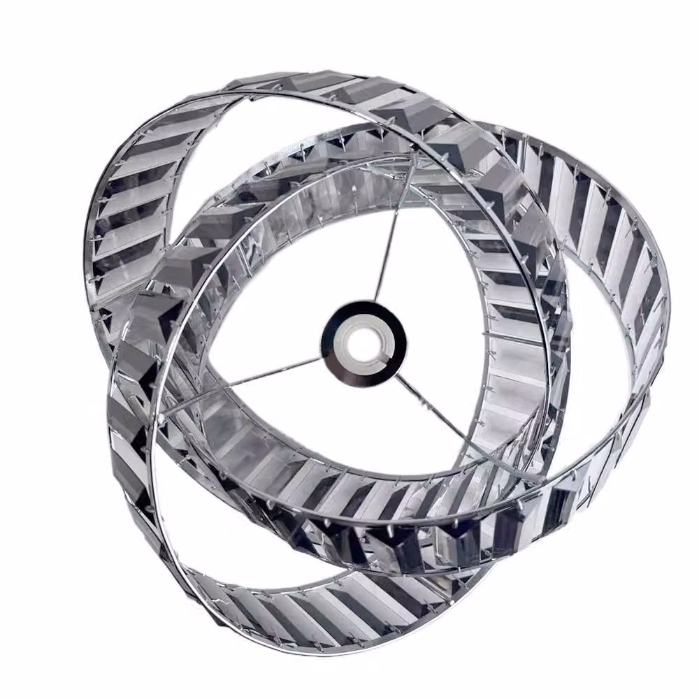 Voltico Crystal Effect 3-Tier Acrylic Pendant Lampshade in Metallic Silver – 2