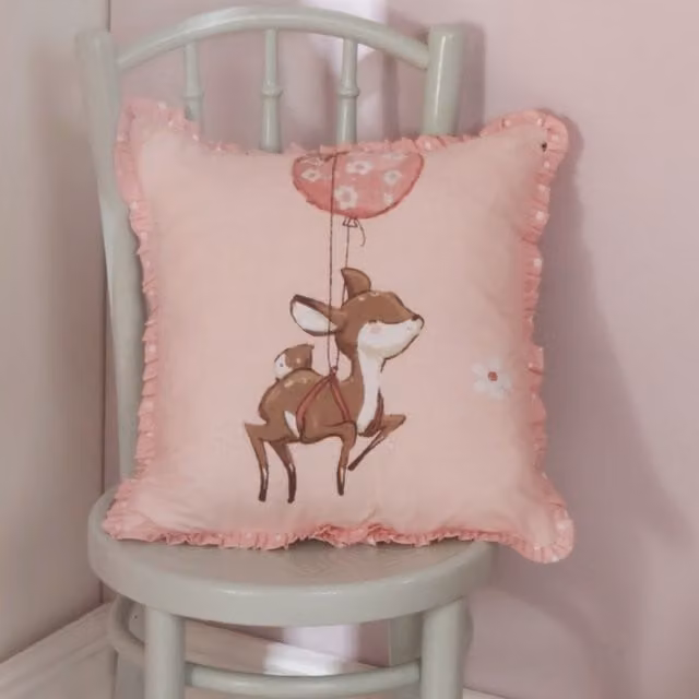 Rapport Home Float Away Cushion Cover, Multicolour Pink, W/D/H: 43 x 43 x 43 cm