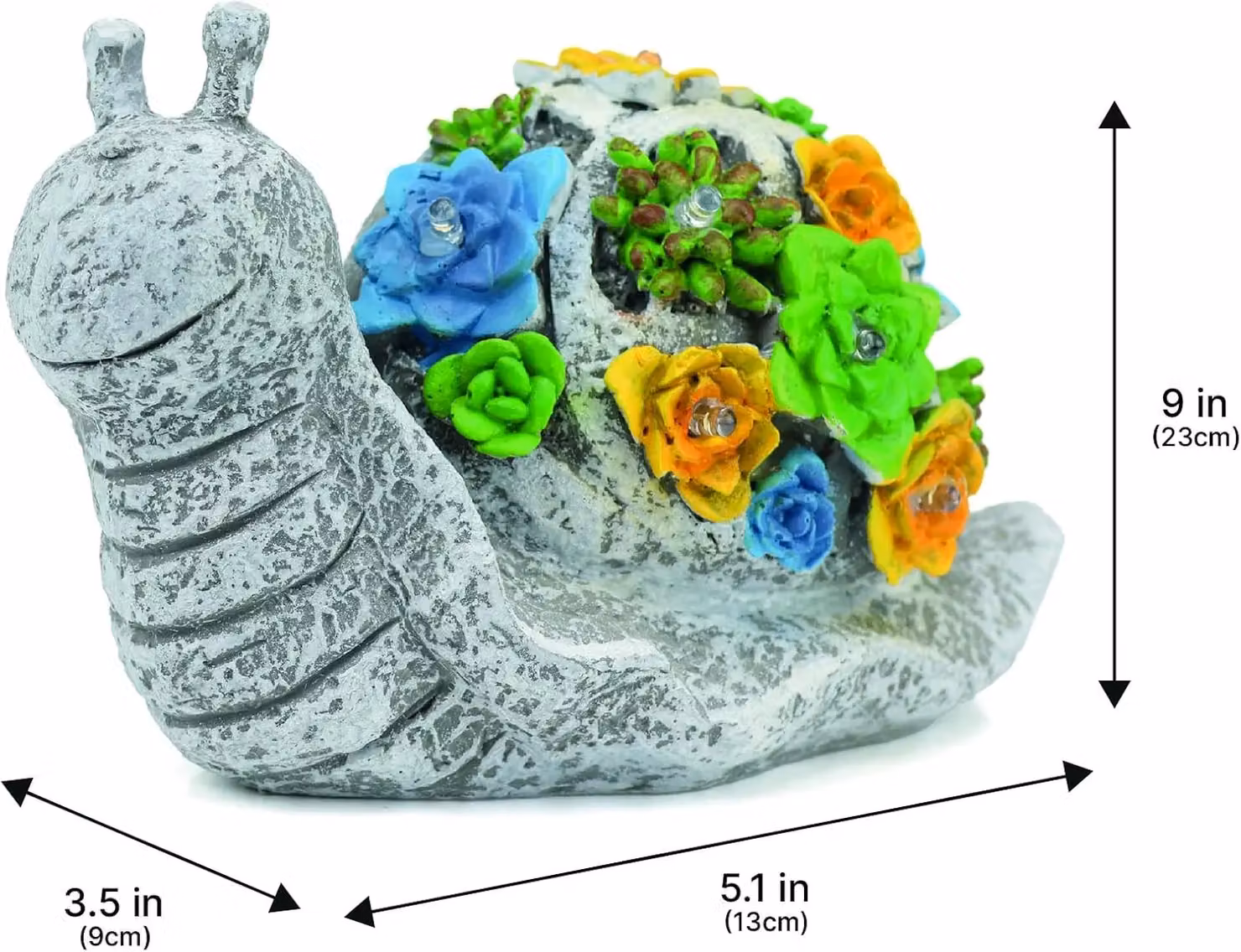 ILFD Group Ltd Solar Snail Garden Ornament in Grey, 6 Pack – 2