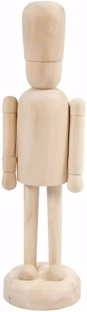 KDMD Personalised White Wooden Nutcracker Tabletop Christmas Figure