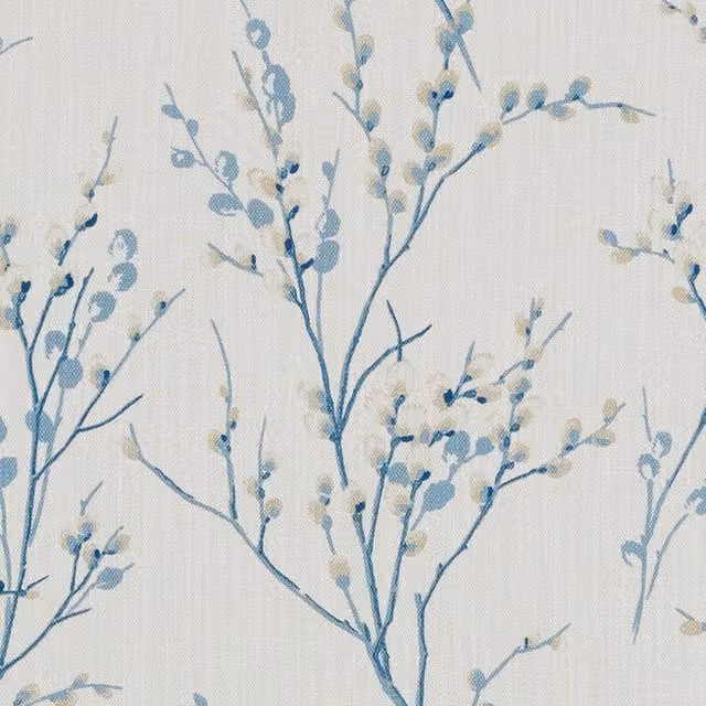 Laura Ashley Pussy Willow Fabric in Off White and Seaspray
