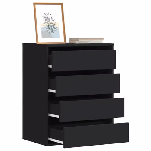 vidaXL Corner Chest of Drawers in Black, W/D/H: 60 x 41 x 76 cm – 3