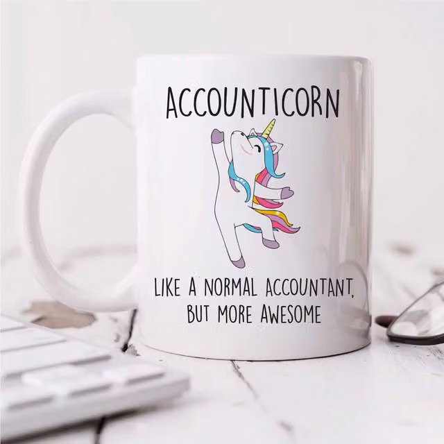 60 Second Makeover Limited Accounticorn Ceramic Mug in White