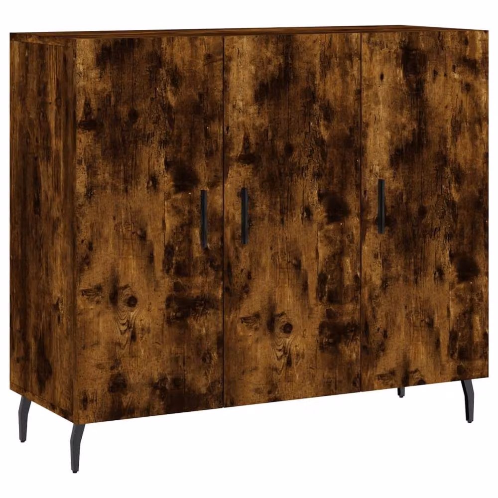 Berkfield Home Smoked Oak Sideboard in Brown, W/D/H: 90 x 34 x 80 cm – 3