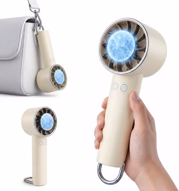 Keplin Table Fan in Beige with Remote Control, Timer and Sleep Mode