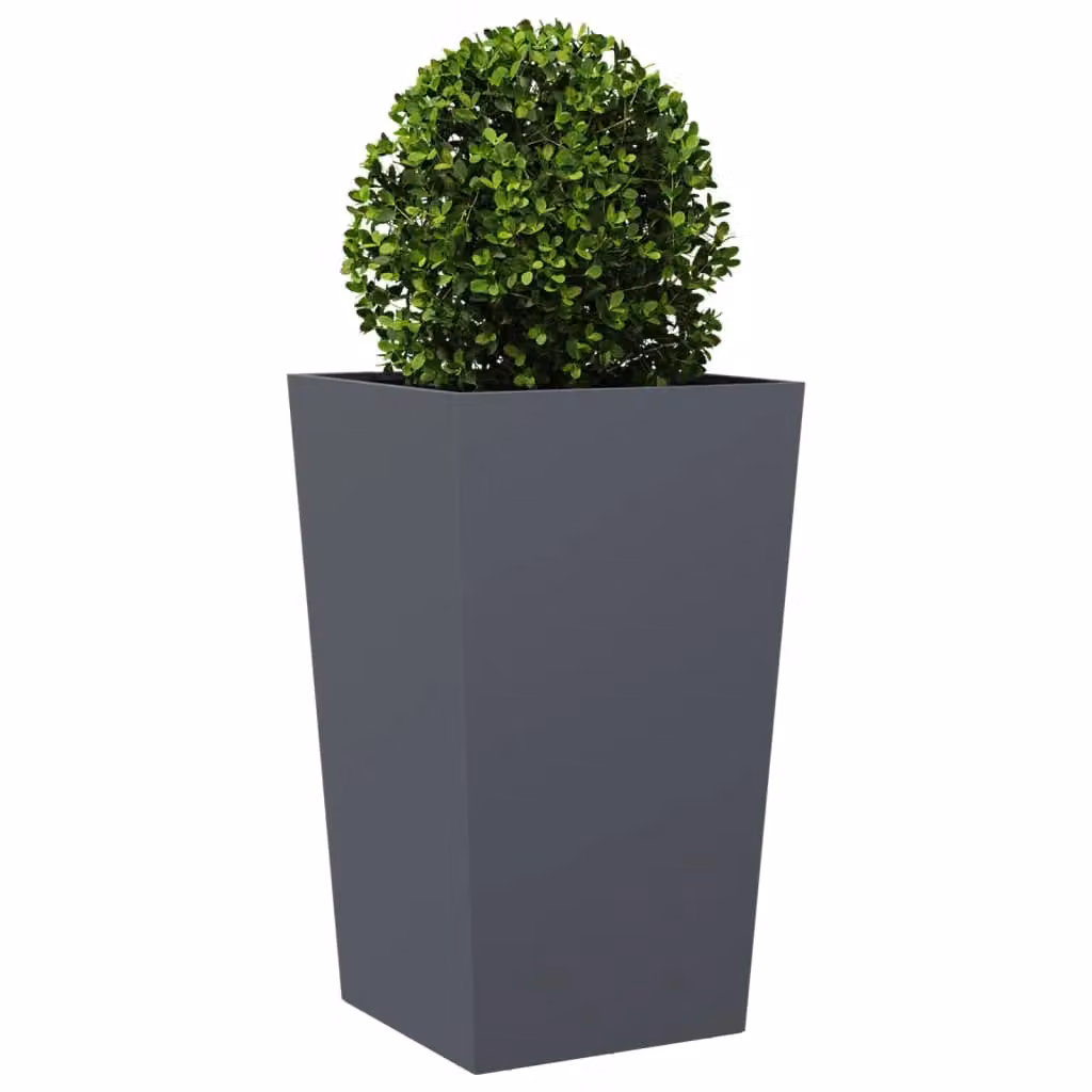 Berkfield Home Garden Steel Planter Tubs in Anthracite and Black, 2 Pack, H x W x D: 75 x 45 x 45 cm – 4