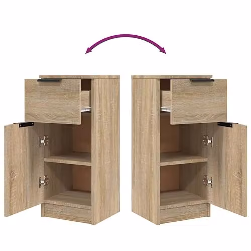 vidaXL Sonoma Oak Sideboard in Brown, W/D/H: 30 x 30 x 70 cm – 2