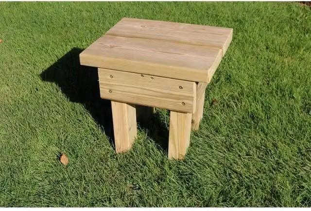 Churnet Valley Garden Furniture Ltd Pressure Treated Timber Footstool in Brown – 1