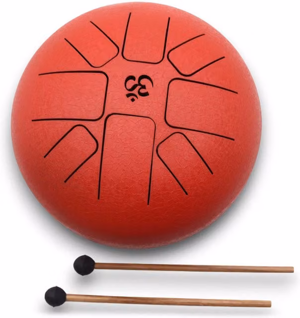 KDMK Medium Hapi Drum Om Red Handcrafted Meditation Music Drum