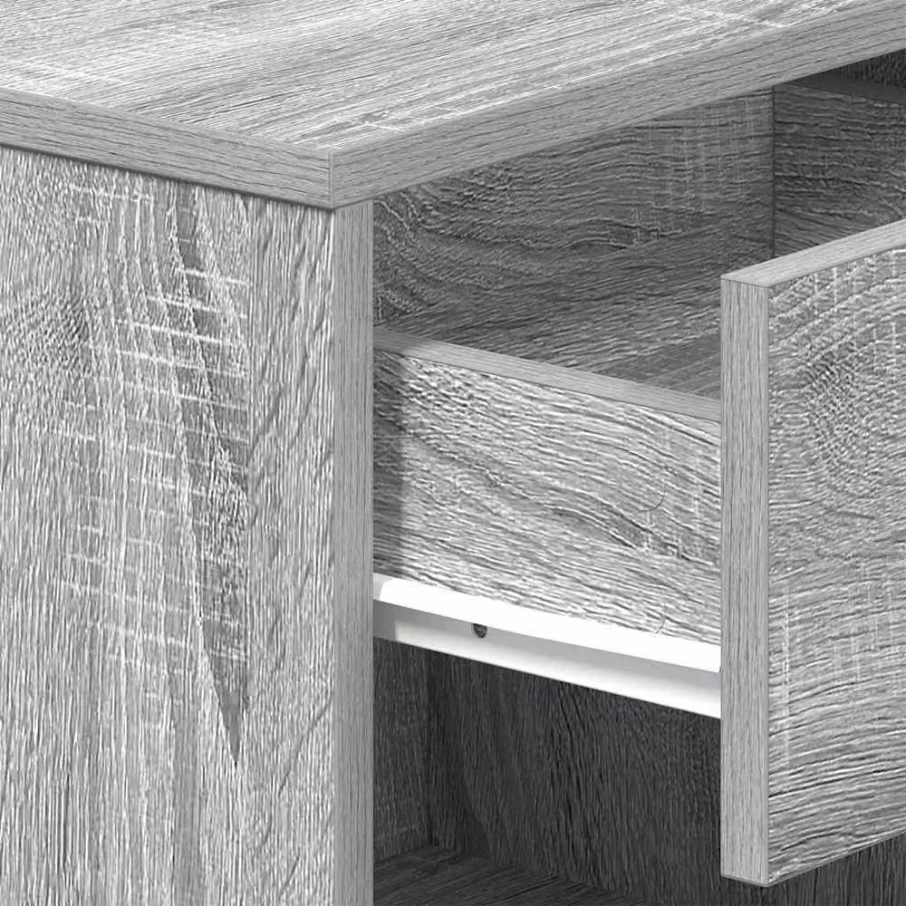 Berkfield Home Set of 2 Durable Bedside Cabinets with Drawer in Grey Sonoma, W/D/H: 39 x 28 x 41 cm – 3