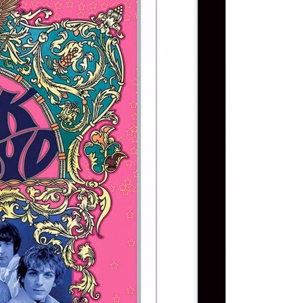 Pink Floyd 1967 Retro Graphic Paper Poster in Pale Pink with Plastic Frame – 2