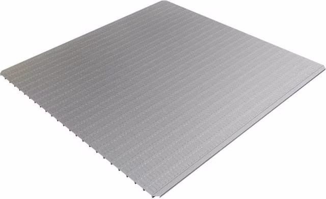 Rowlinsons Brentvale 10x10 Galvanised Steel Metal Floor Kit, Silver, W: 266.1 cm, D: 265.6 cm, H: 2.1 cm – 1