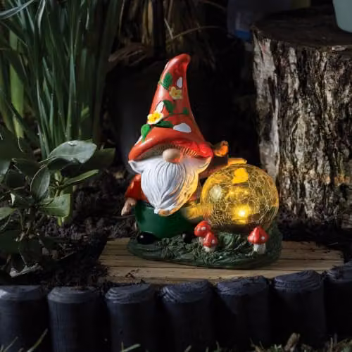 Pflanzen-Kölle Woodland Wizard Crackle Glove Solar Powered LED Garden Ornament, Multicolour, Height: 20.5 cm – 2