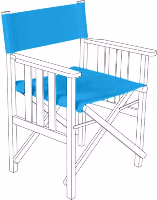 Gardenista Water Repellent Outdoor Director Chair Replacement Covers in Turquoise
