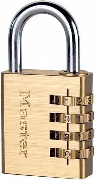 Master Lock 4-Digit Combination Padlock in Gold, 40mm