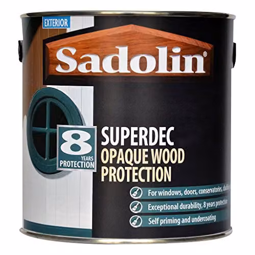 Sadolin Superdec Opaque Wood Protection, Black Gloss, 5 l