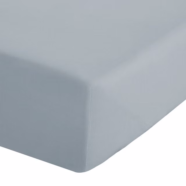 Catherine Lansfield Single Fitted Sheet in Duck Egg Blue, Easy-Iron Percale Polycotton, W/D/H: 90 x 190 x 25 cm