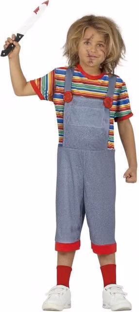 Fiestas Guirca Childrens Rag Doll Costume Set in Blue, Red and Multicolour