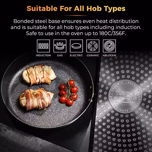 Tower Non-Stick Frying Pan, Black, 30 cm – 4