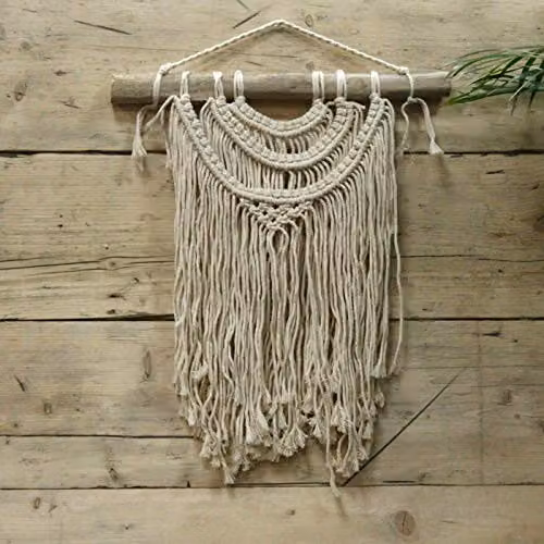 KDMD Ancient Wisdom Macrame Wall Hanging Two Waves in White – 2