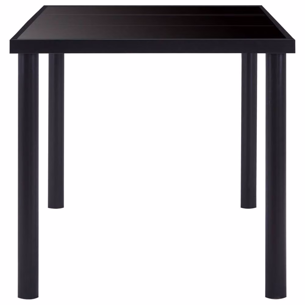 Berkfield Home Modern Rectangular Dining Table in Black with Glossy Tempered Glass, W/D/H: 200 x 100 x 75 cm – 3