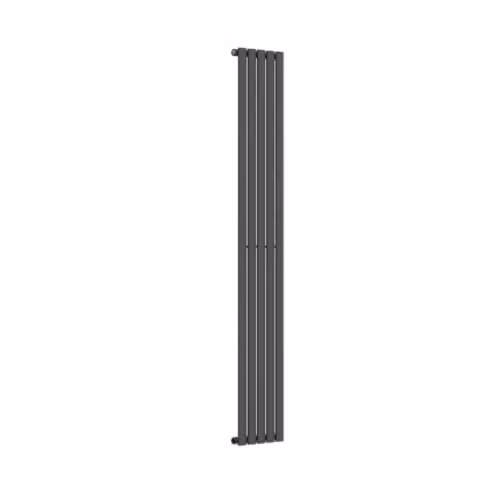 Lux Heat Oval Anthracite Grey Vertical Single Panel Designer Radiator H: 180 cm, W: 30 cm – 2