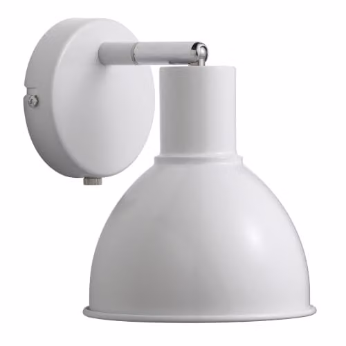 Nordlux Pop Modern White Metal Dome Wall Light with E27 Socket