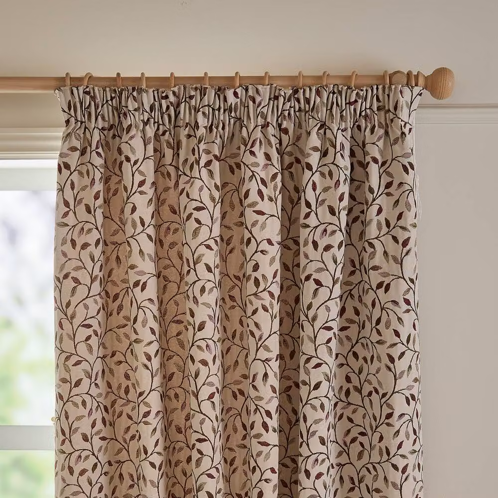 Voyage Maison Cervino Jacquard Pencil Pleat Curtain Pair in Purple, Width: 229 cm, Drop: 183 cm – 2