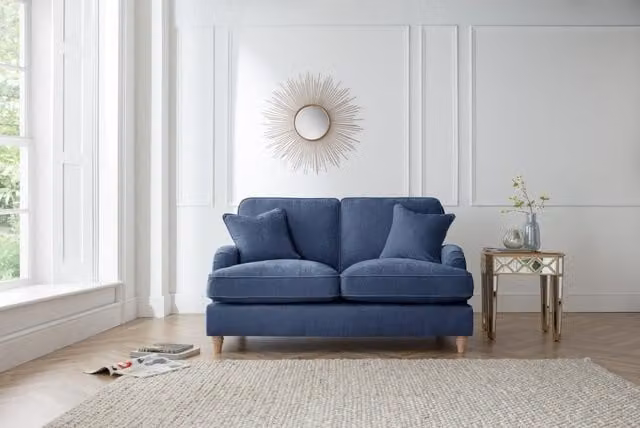 The Great Sofa Company Orla 2 Seater Fabric Sofa in Navy Blue – 1