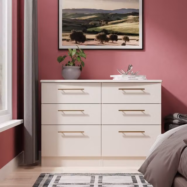Haworth Ready Assembled 6 Drawer Midi Chest in Kashmir Matt